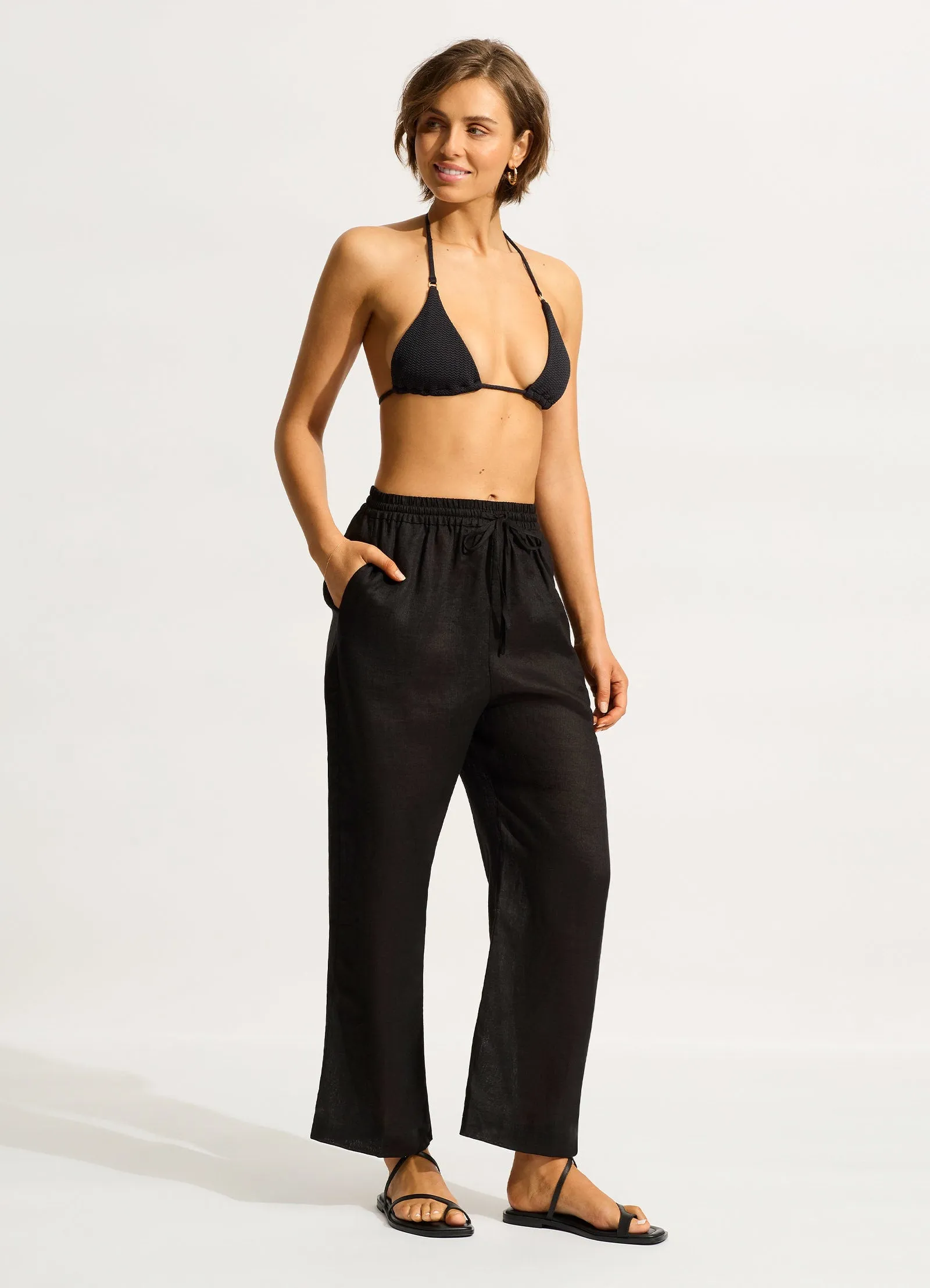 Linen Pant - Black