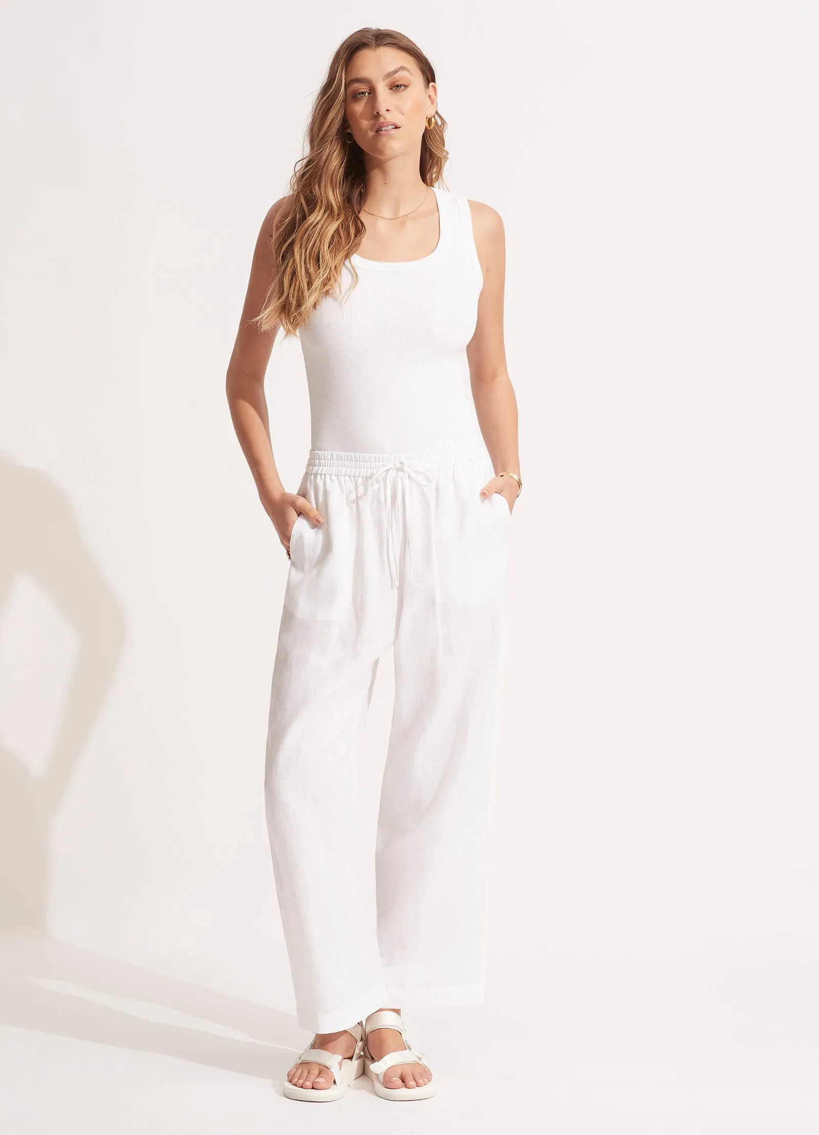 Linen Pant - White