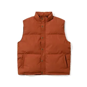 LOGO DOWN PADDING VEST CAMEL