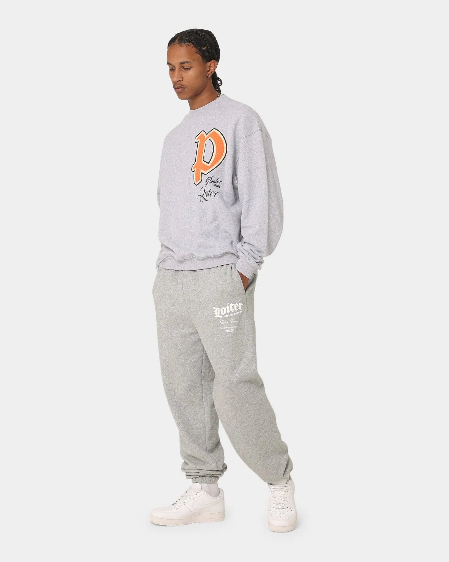 Loiter Paradise Crewneck Grey Marle