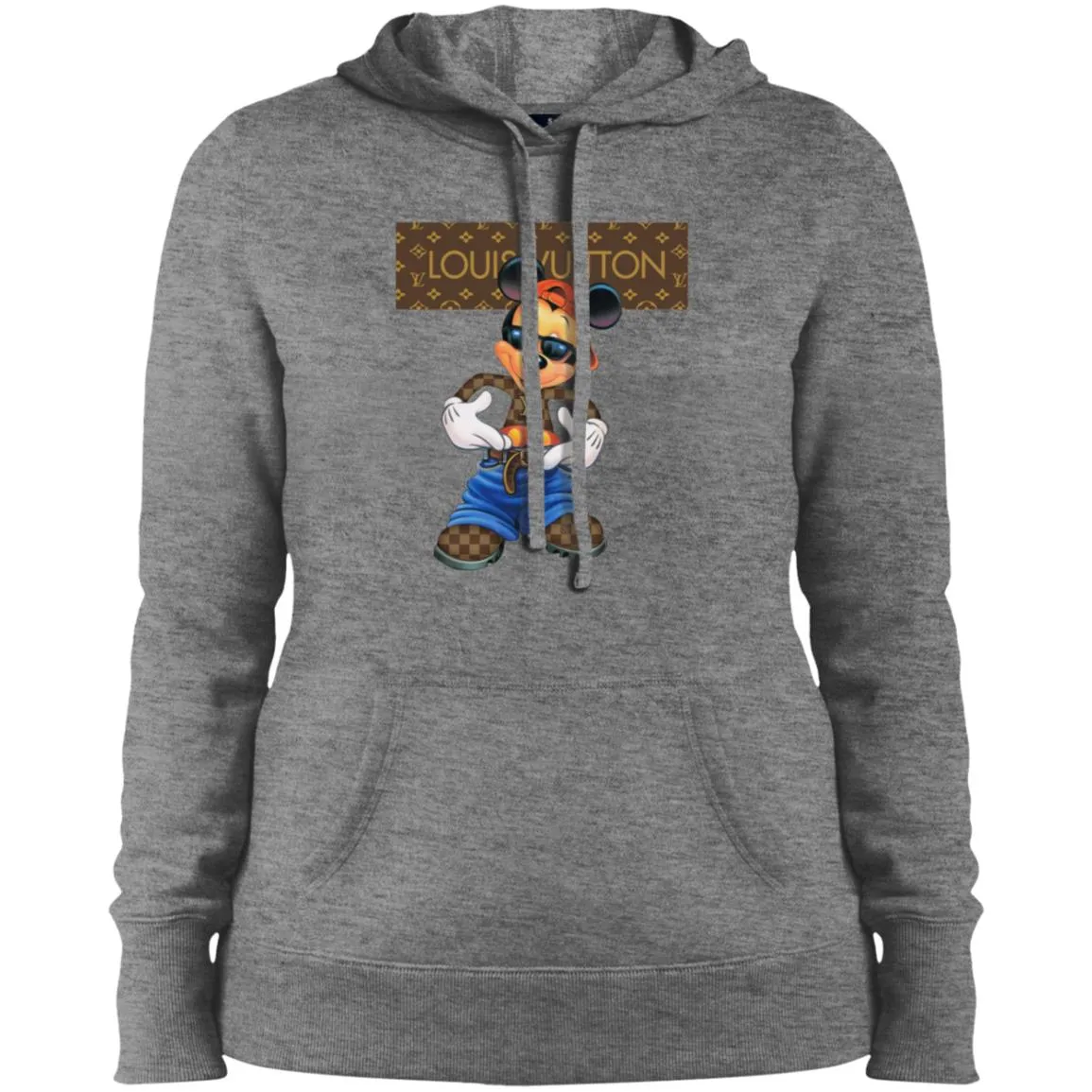 Louis Vuitton Mickey Mouse Cartoon T-shirt Women Hooded Sweatshirt