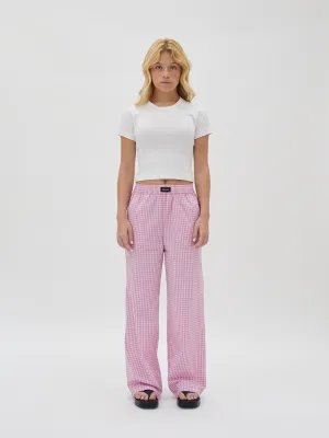 Lounge Pants Pink Gingham