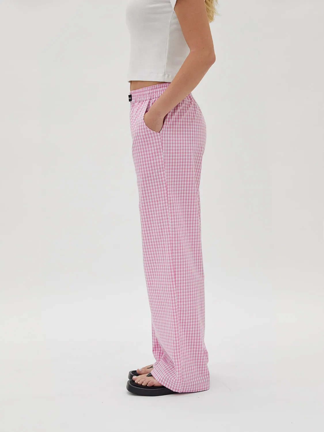 Lounge Pants Pink Gingham