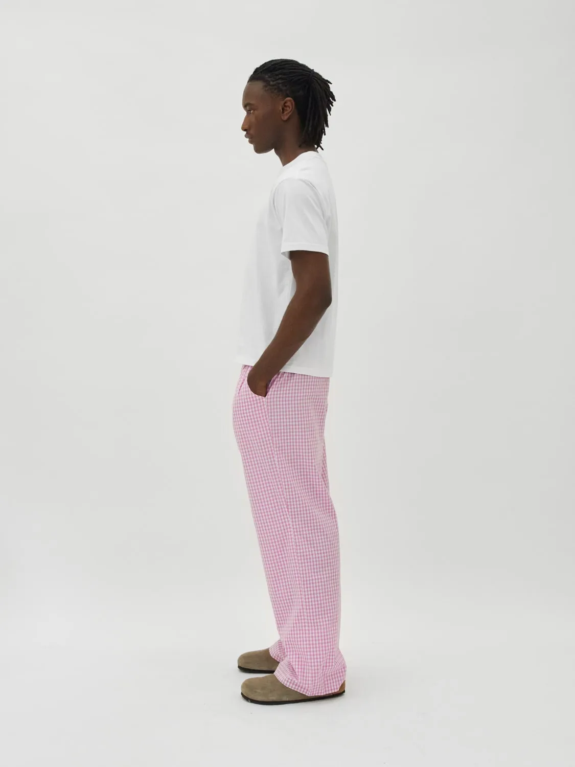 Lounge Pants Pink Gingham