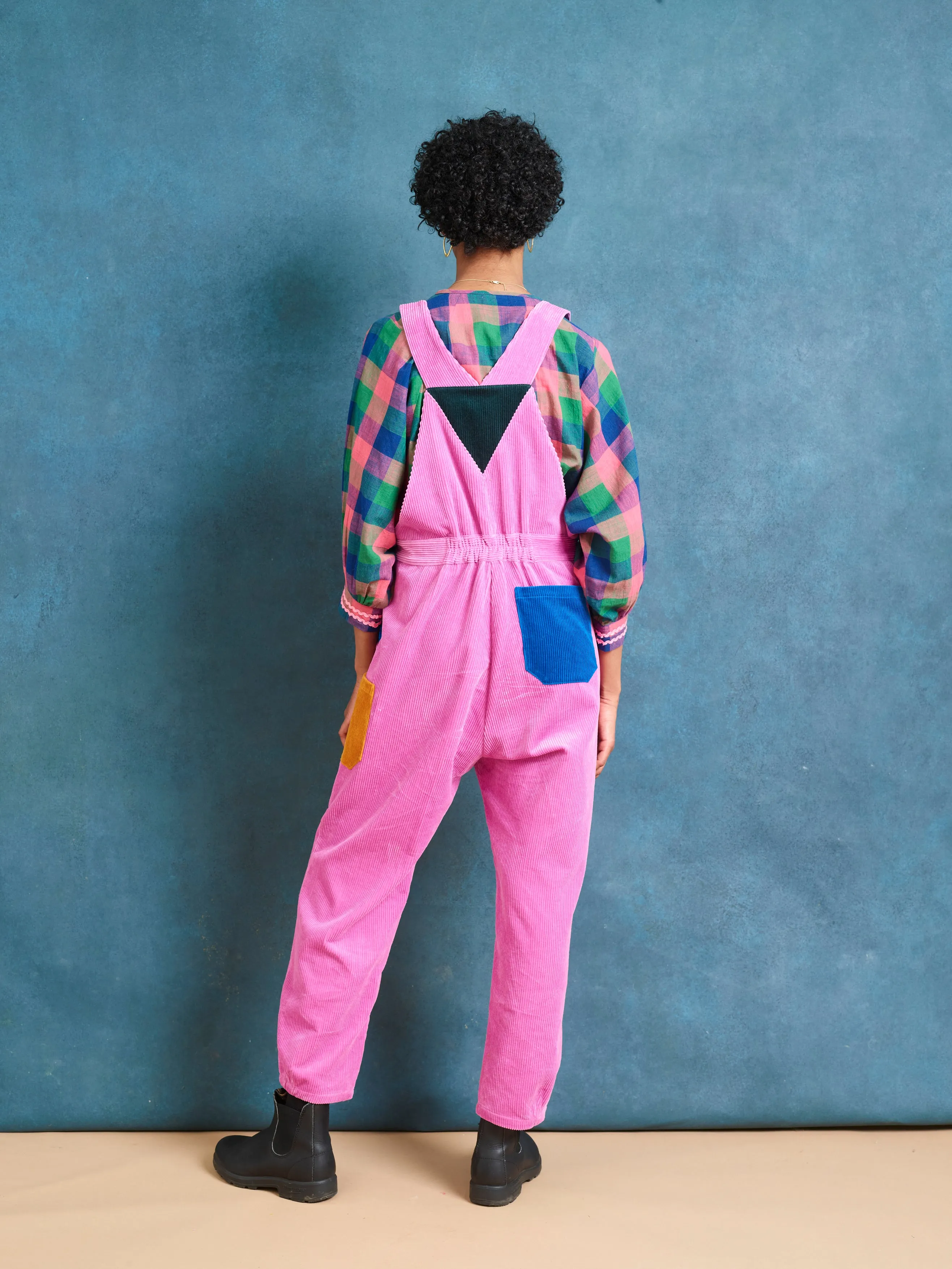 Lowie Pink Colourblock Dungarees