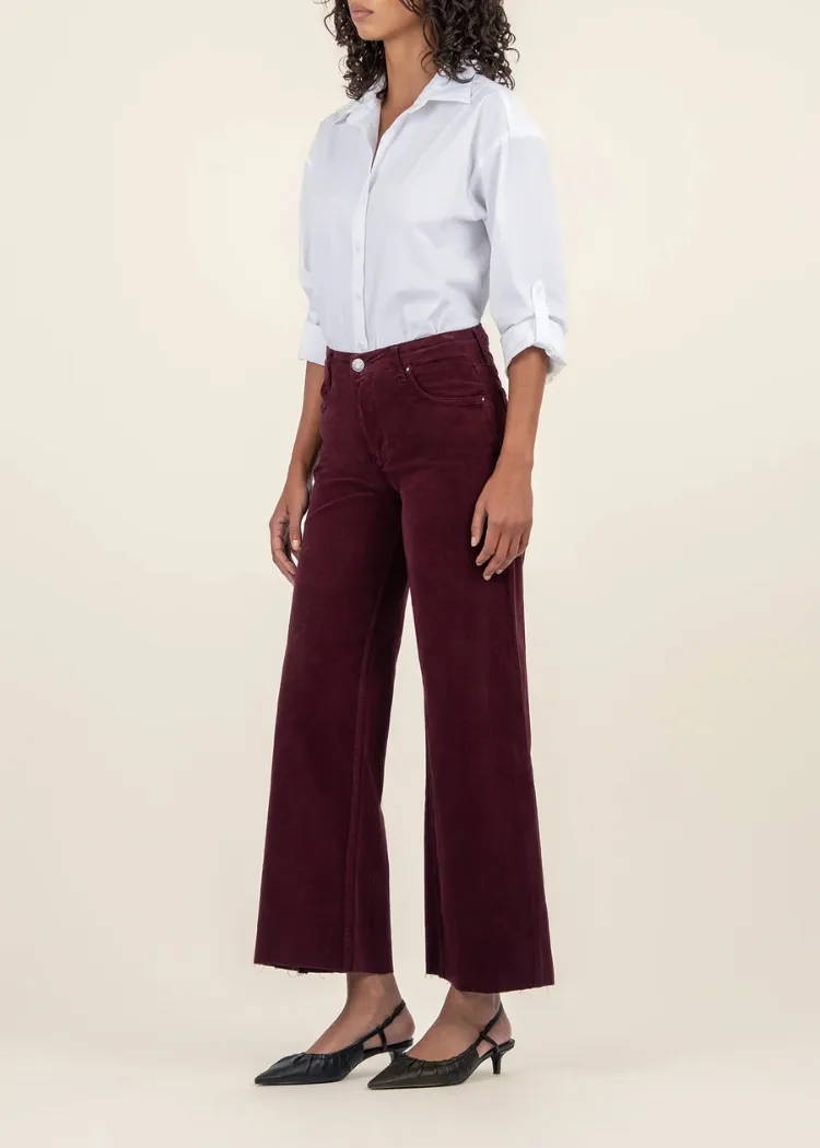 Meg High Rise Fab Ab Raw Hem Denim- Dark Plum ***FINAL SALE***