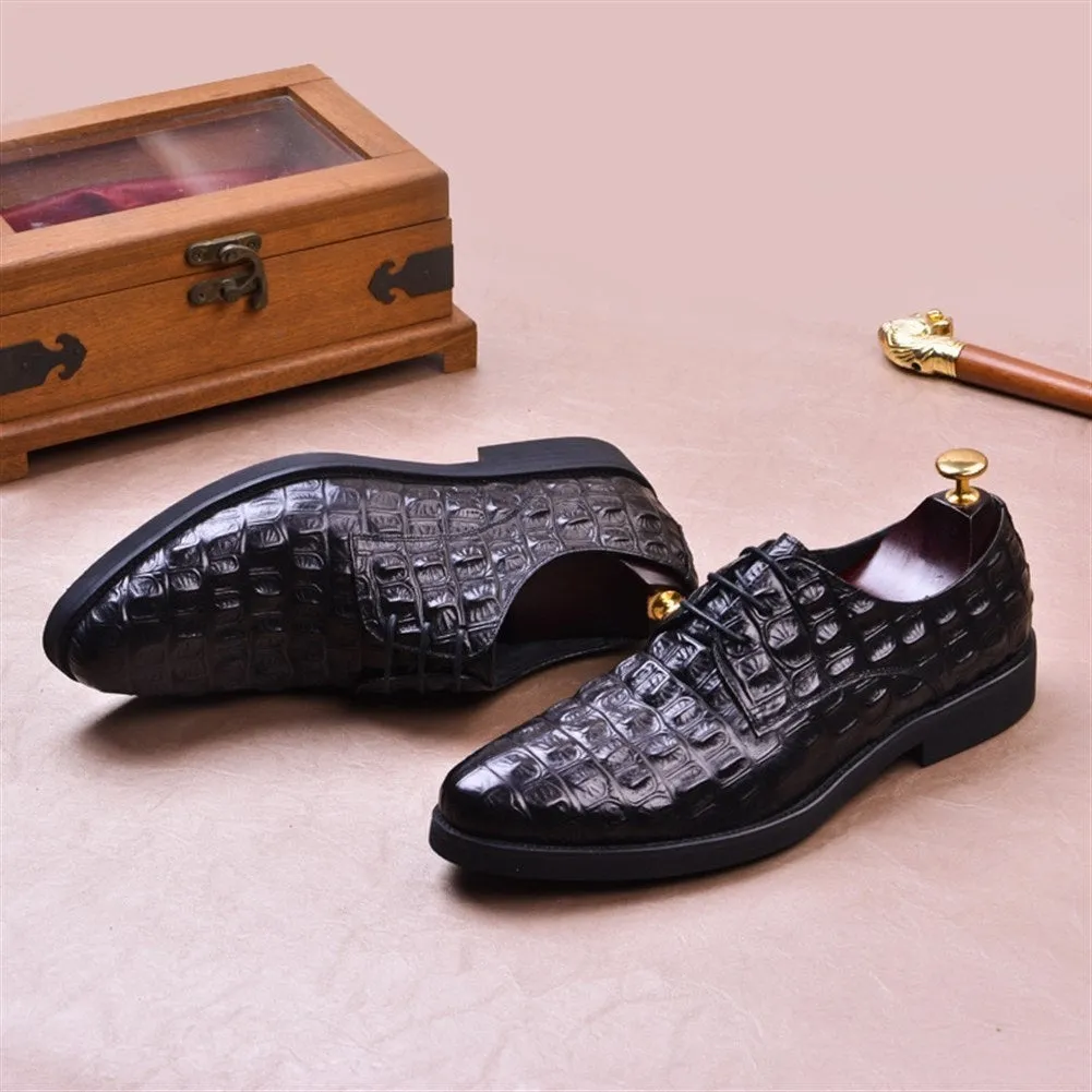 Men Lace Up Genuine Leather Oxford Shoes