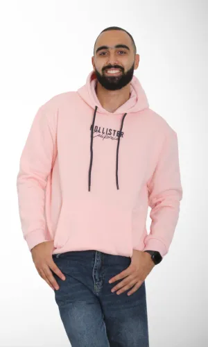 Men Milton Slim Fit Hoodie (Pink)