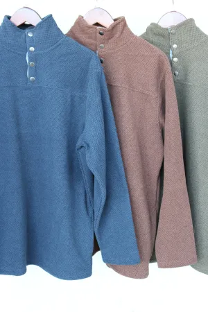 Men's 1/4 Snap Pullover - 3 Colors