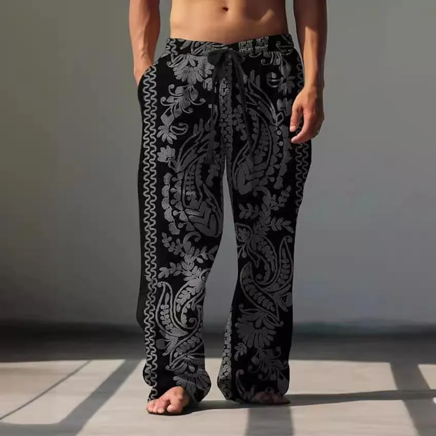 Men's 3D Digital Printing Casual Loose Straight Leg Pants 72079853YY