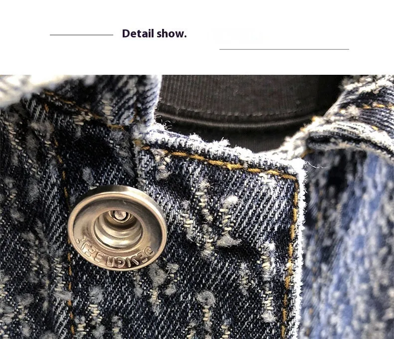 Men's Cat's Paw Fashion Special-interest High-end Denim Coat