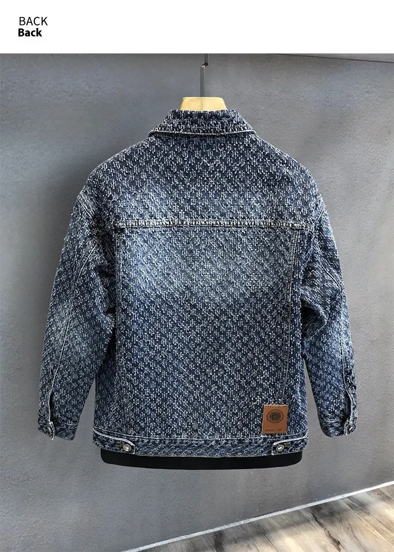 Men's Cat's Paw Fashion Special-interest High-end Denim Coat