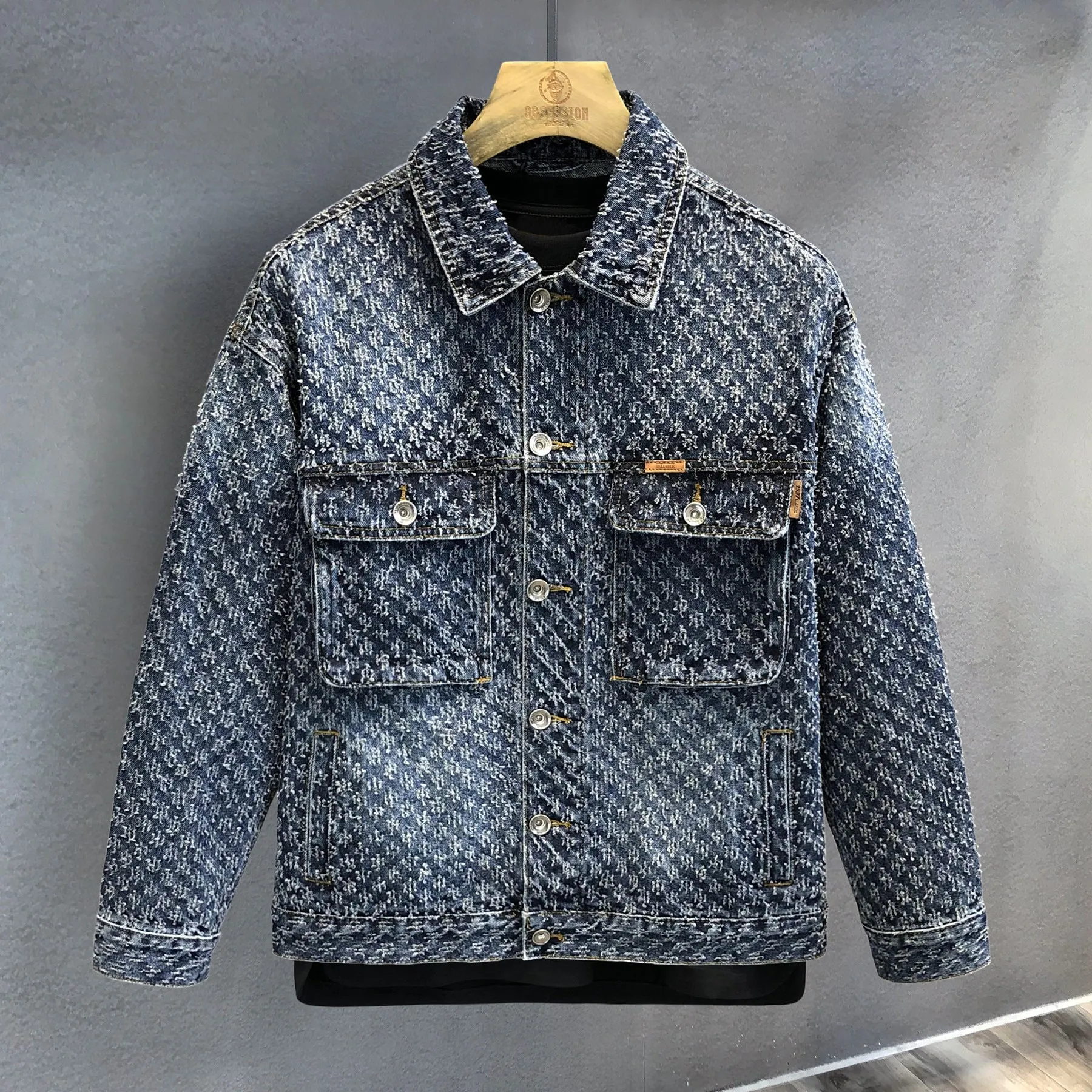 Men's Cat's Paw Fashion Special-interest High-end Denim Coat