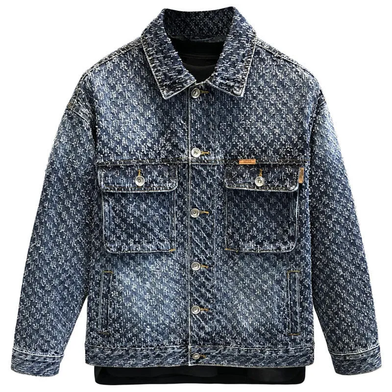 Men's Cat's Paw Fashion Special-interest High-end Denim Coat