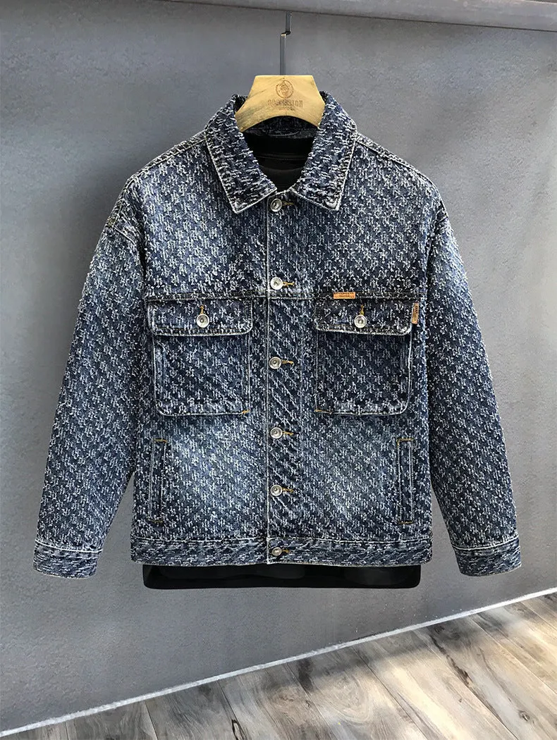 Men's Cat's Paw Fashion Special-interest High-end Denim Coat