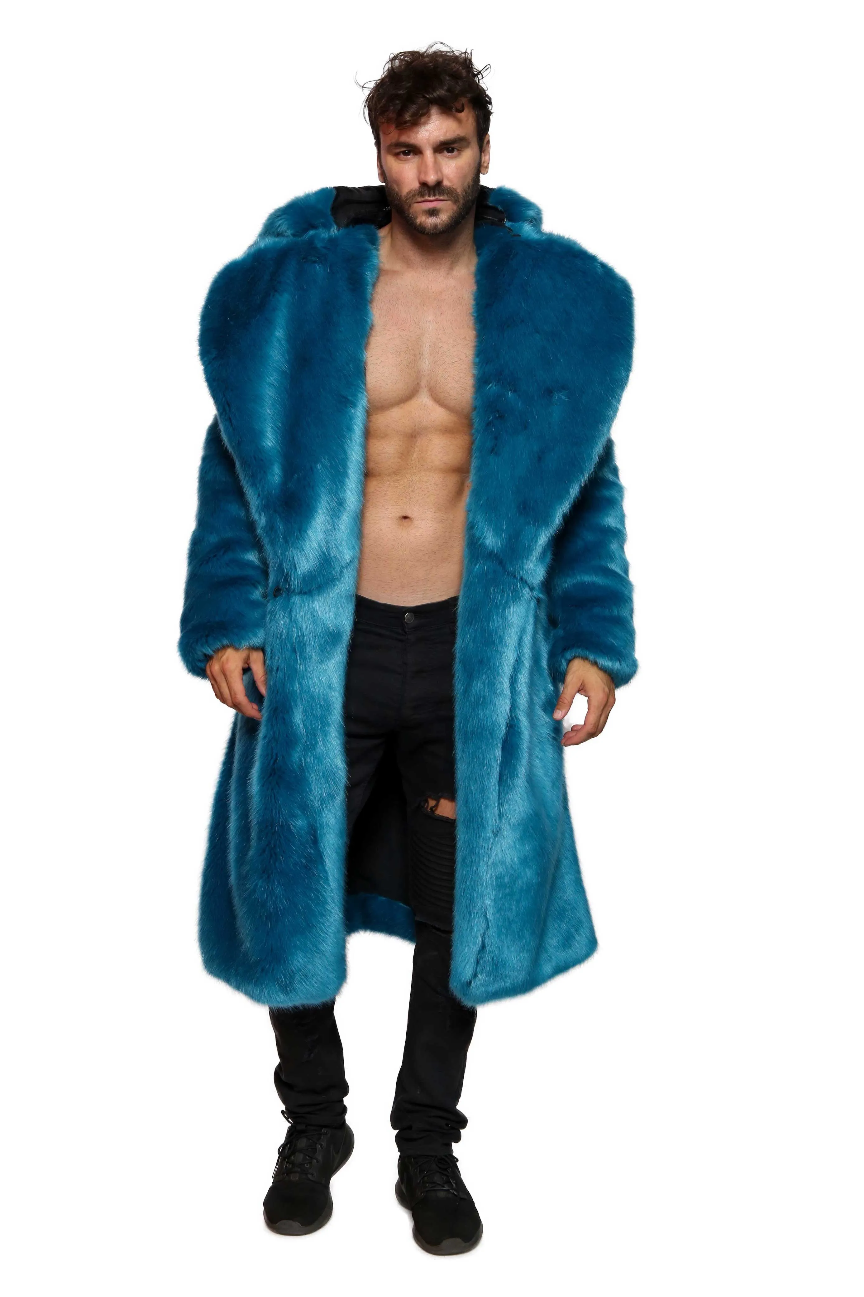 Men's Vandal Coat in "Cookie Monster" Chinchilla