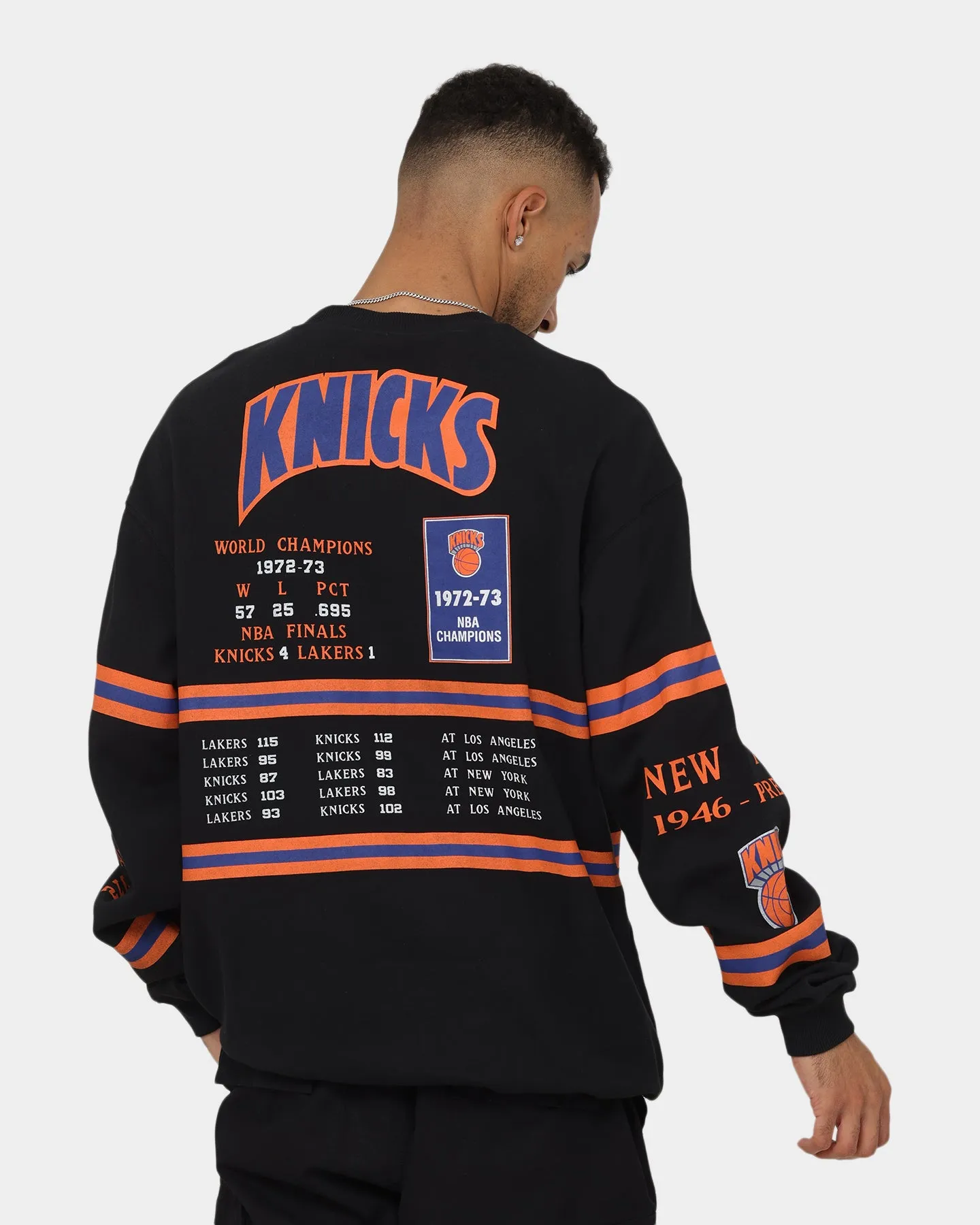 Mitchell & Ness New York Knicks World Champ Crewneck Faded Black