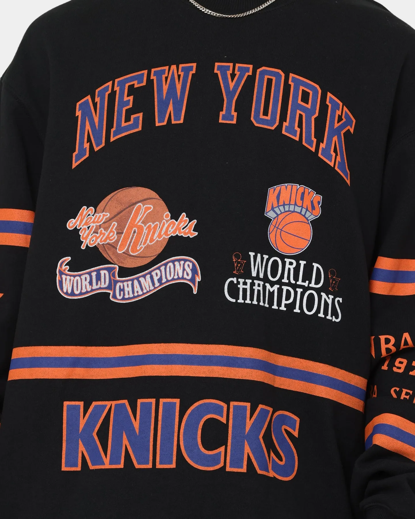 Mitchell & Ness New York Knicks World Champ Crewneck Faded Black