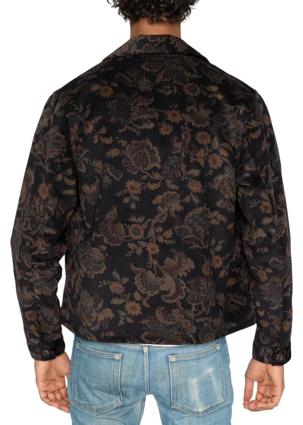 Naked & Famous Denim - Zip Jacket - Paisley Corduroy - Black