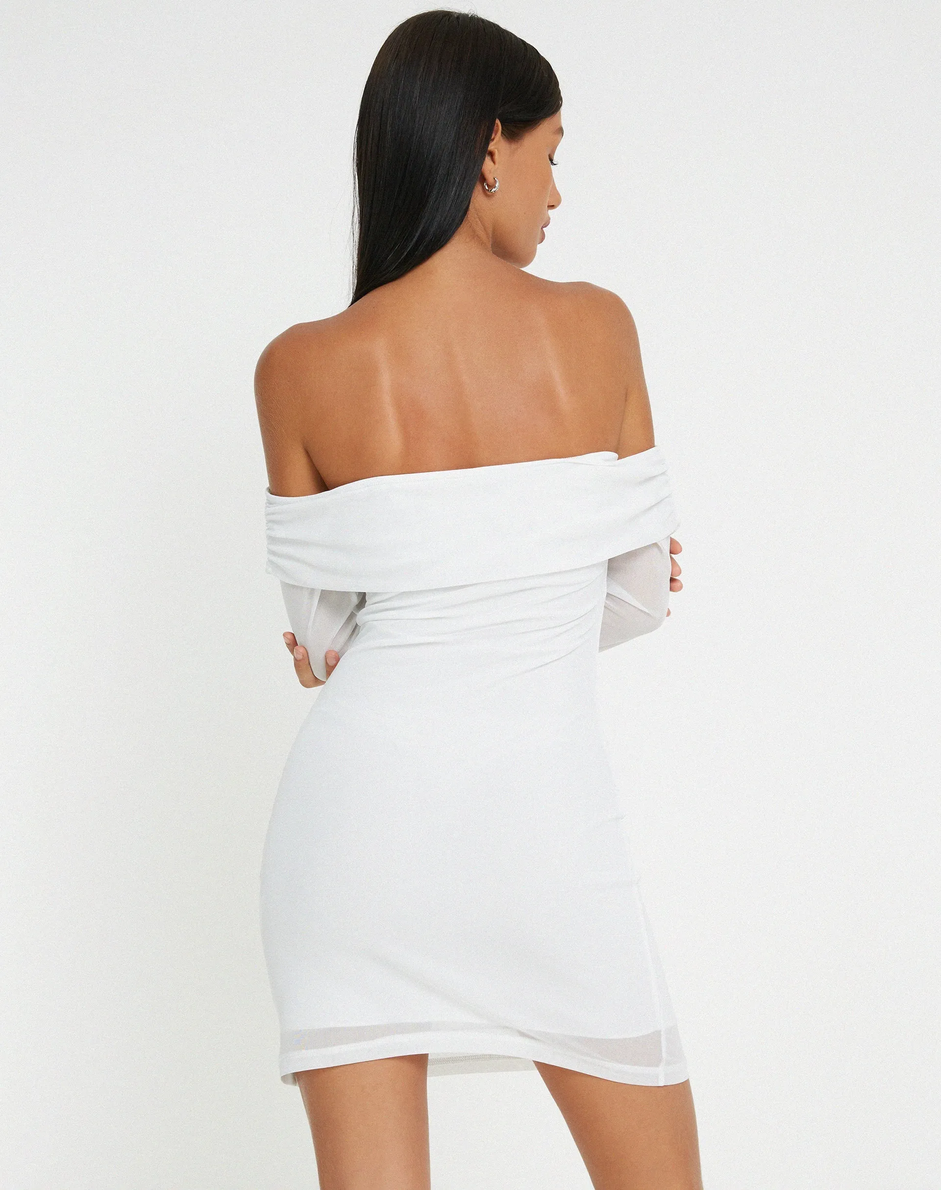 Nasami Mini Dress in Ivory