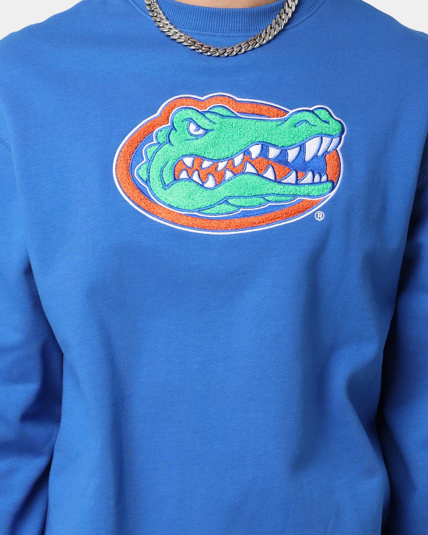 National Collegiate Athletic Association Florida Gators Team Logo Chenille Crewneck Royal Blue