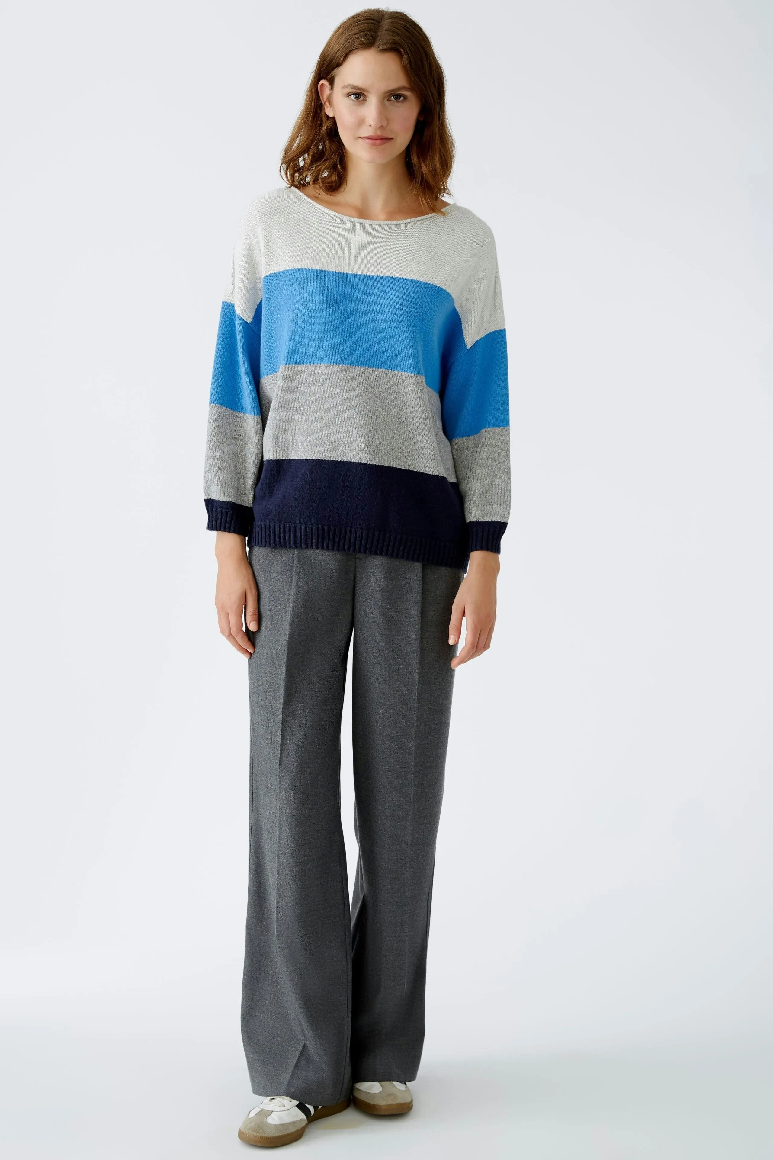 OUI Blue & Grey Pullover