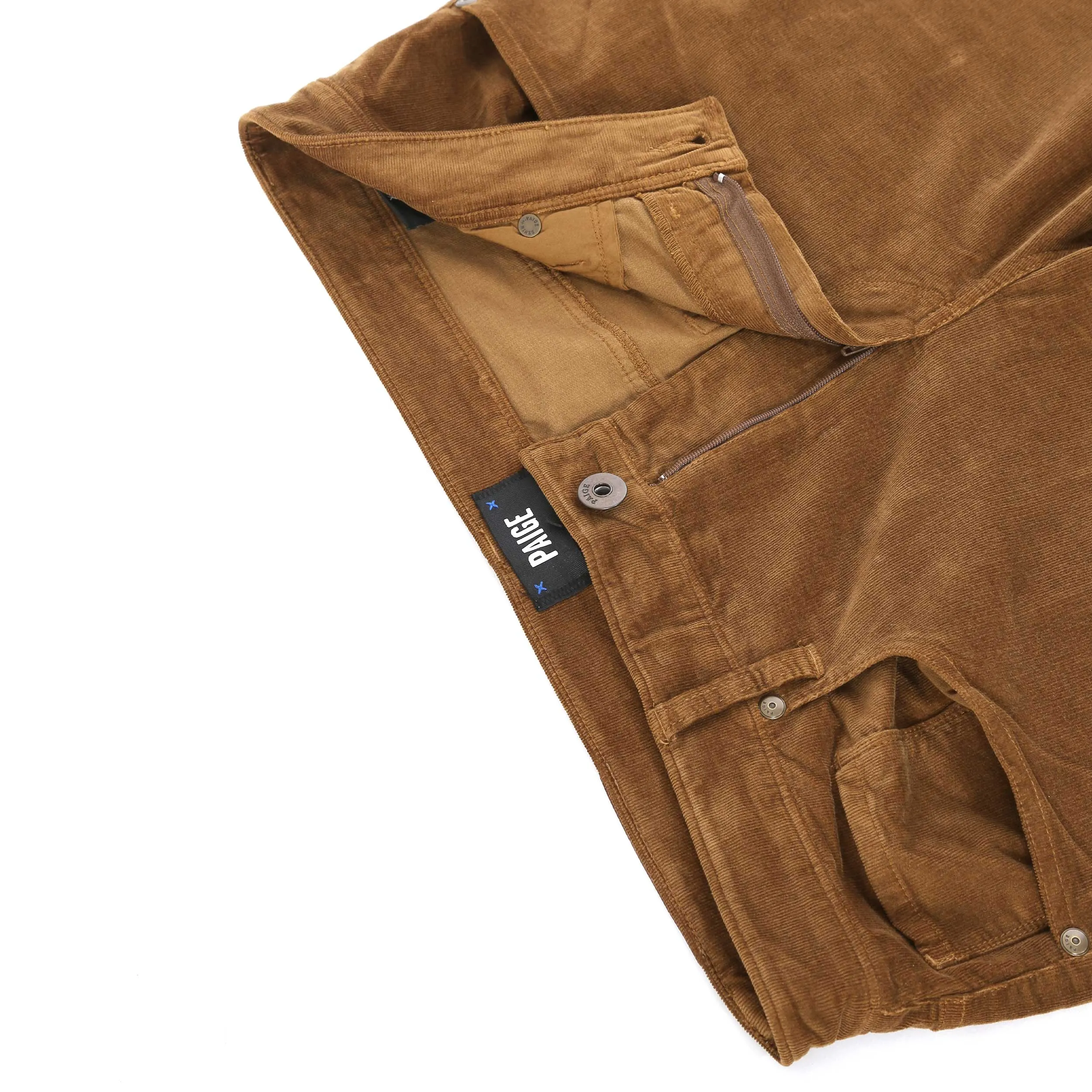 Paige Lennox Corduroy Trouser in Golden Sunset Tan