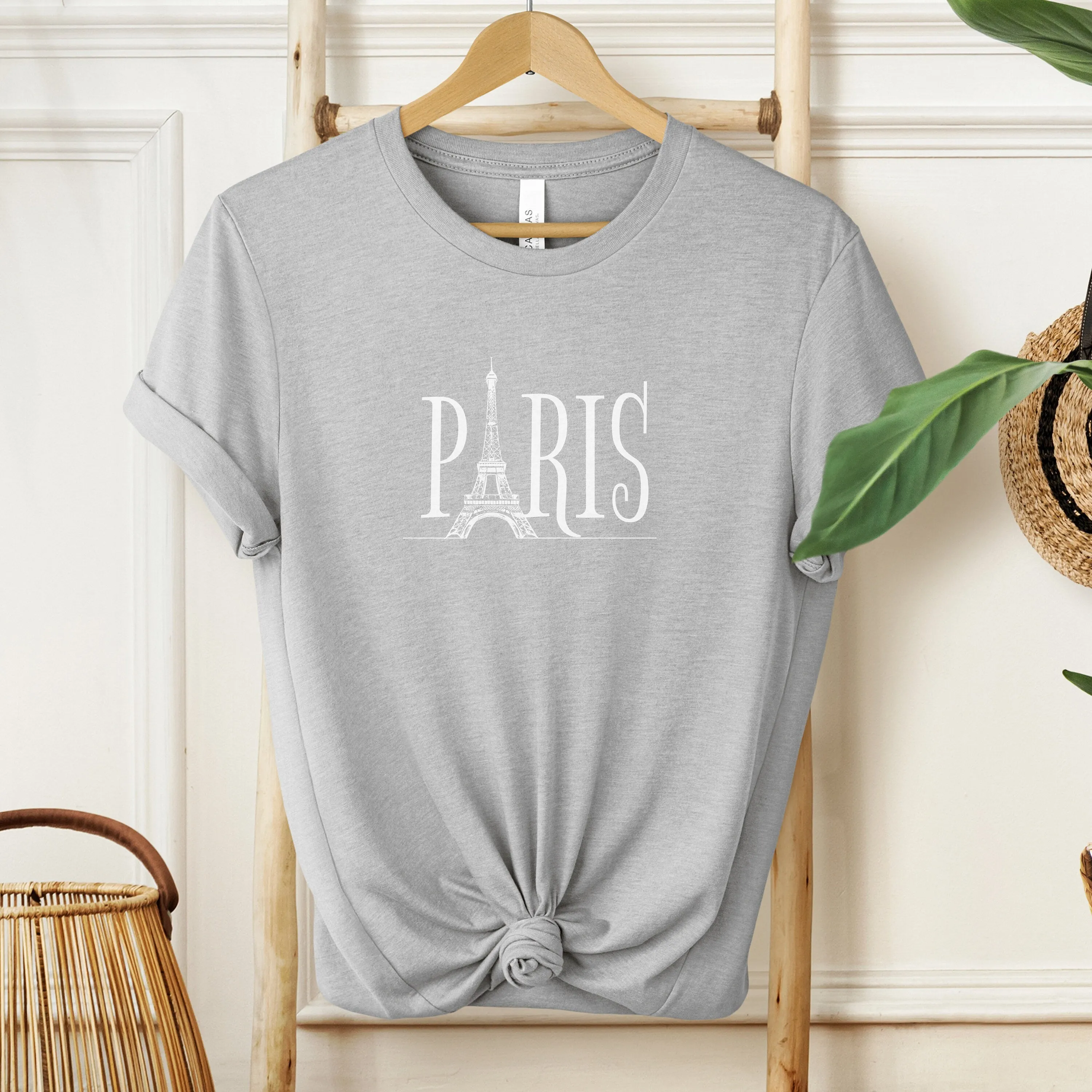 Paris Eiffel Tower Graphic Tee, Classic Parisian Landmark T-Shirt, Chic Travel Shirt, Paris Lover