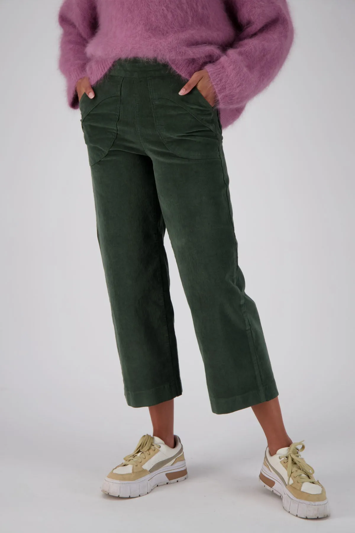 Peggy Fine Cord Pants Olive