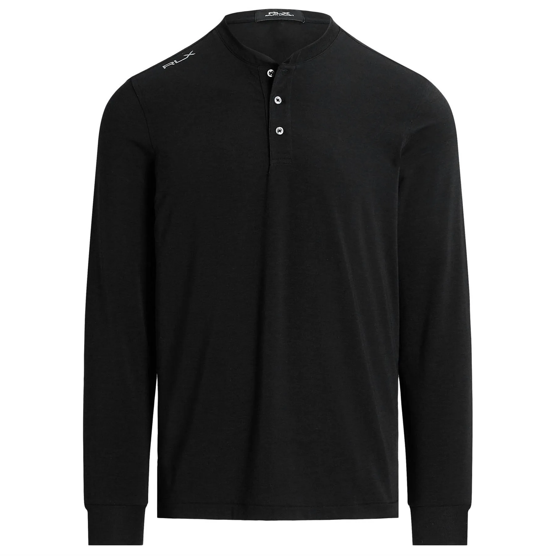 Performance Jersey Henley Shirt Polo Black - SS24