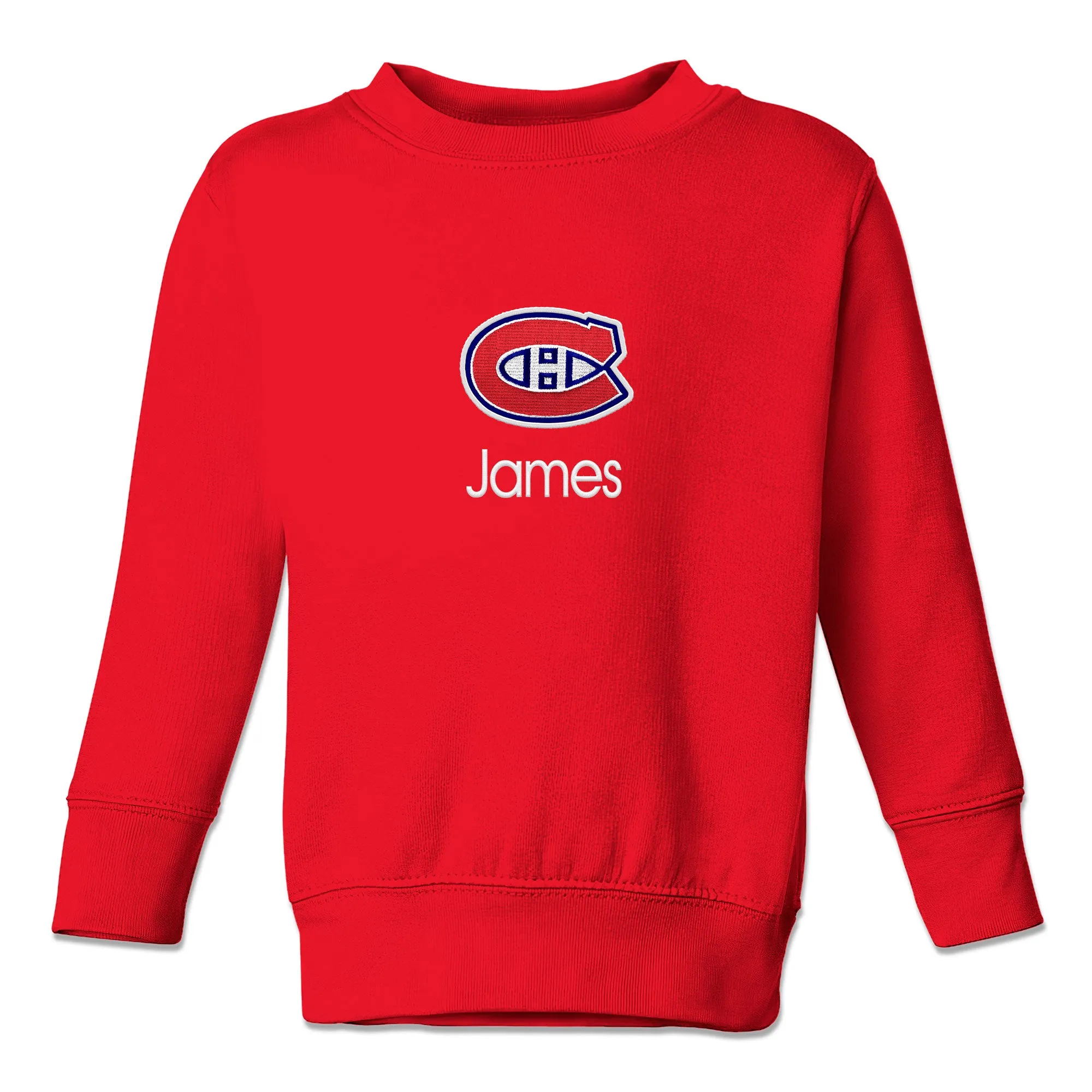 Personalized Montreal Canadiens Toddler Crewneck Sweatshirt