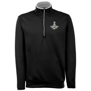 Pittsburgh Penguins Antigua 2017 Stanley Cup Champions 1/4 Zip Black Pullover