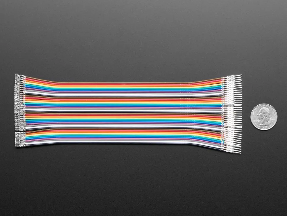 Premium Male/Female Raw Jumper Wires - 40 x 6"