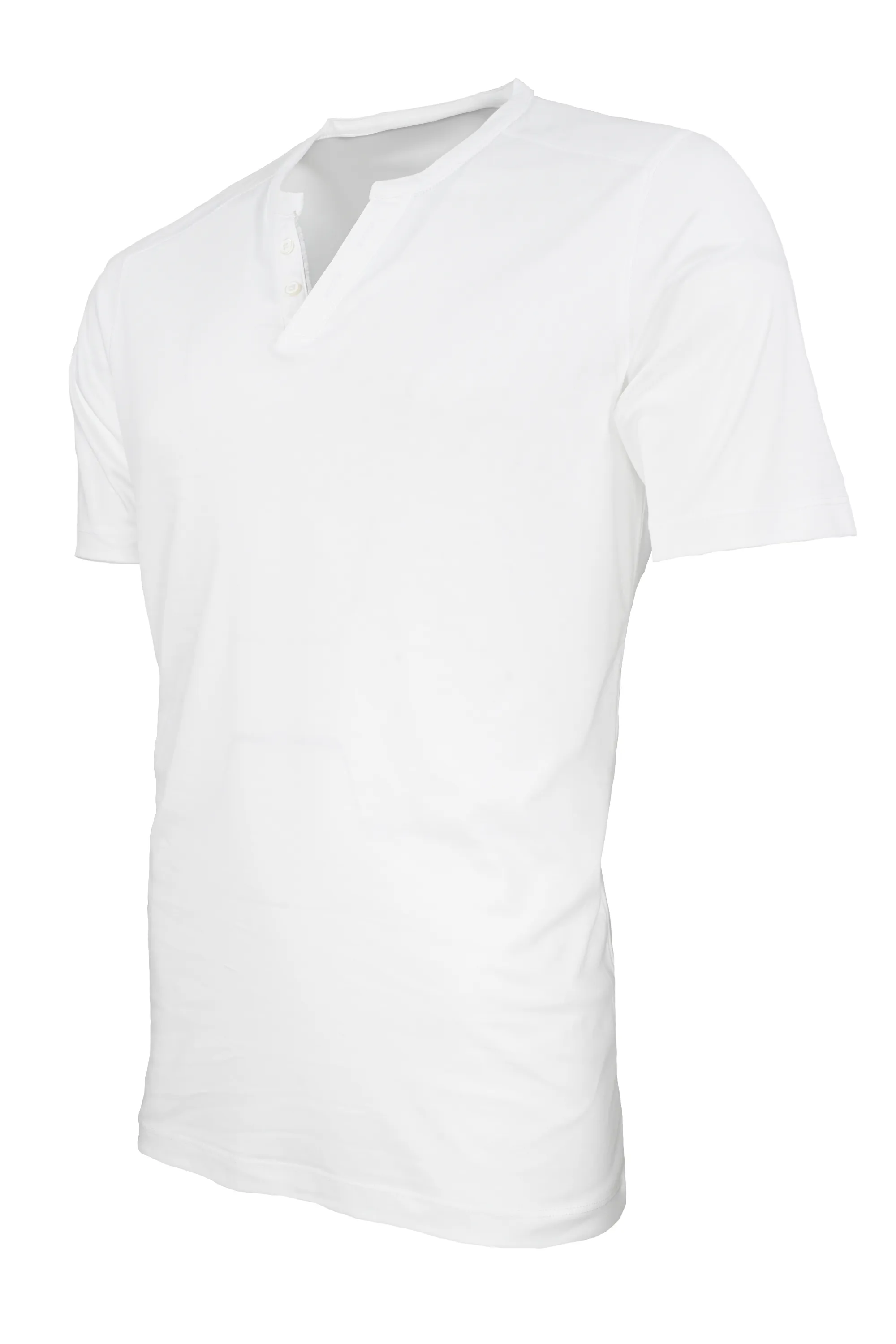 Raffi Short Sleeve V-neck Henley White