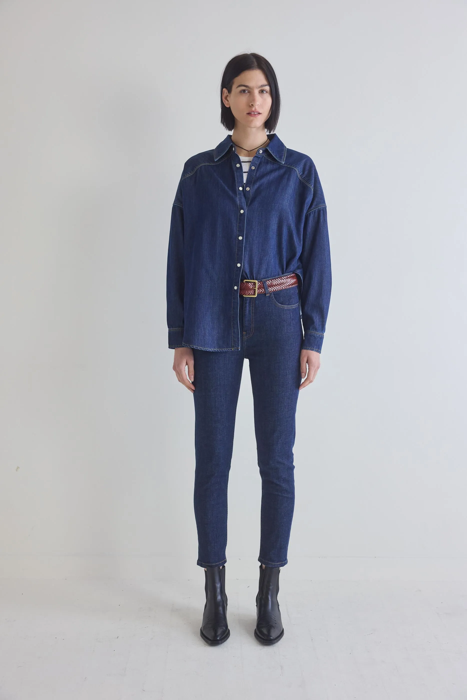 Refine Oversized Denim Tunic