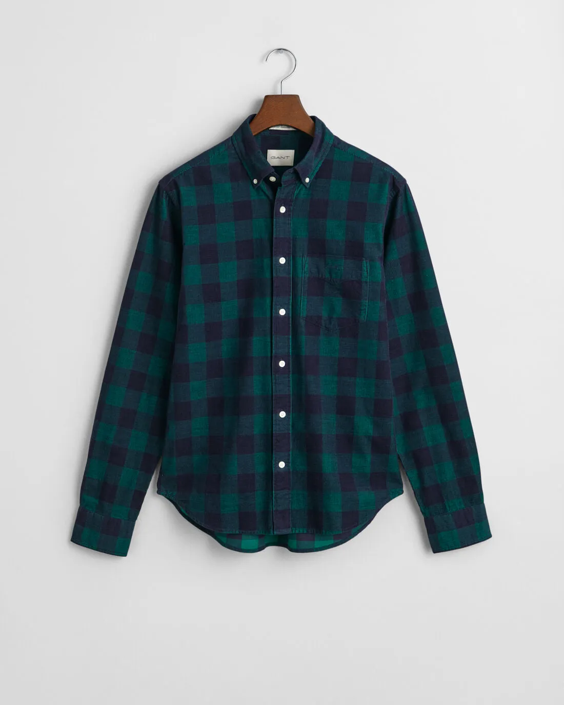 Regular Fit Checked Corduroy Shirt