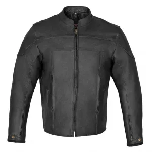 RIDERACT® Men Leather Motorcycle Jacket Classico Leather Moto Jacket