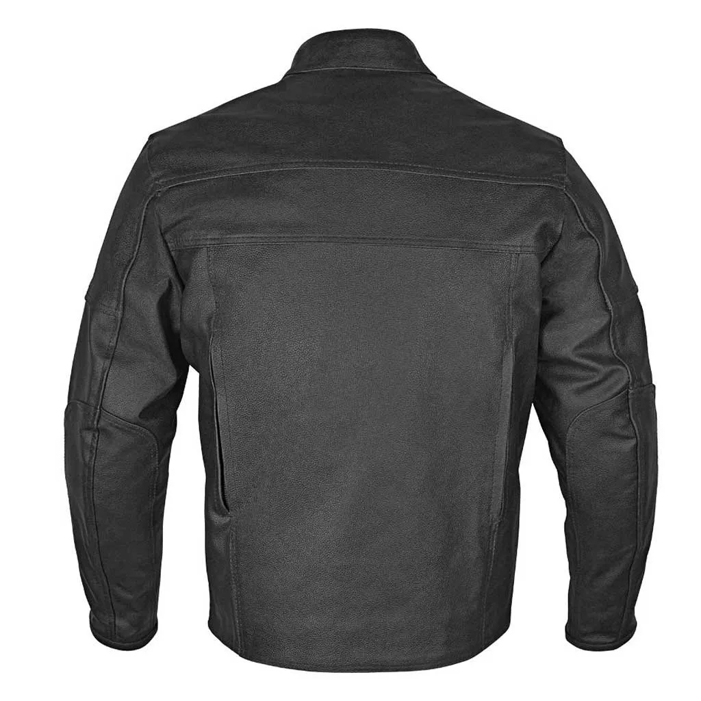 RIDERACT® Men Leather Motorcycle Jacket Classico Leather Moto Jacket