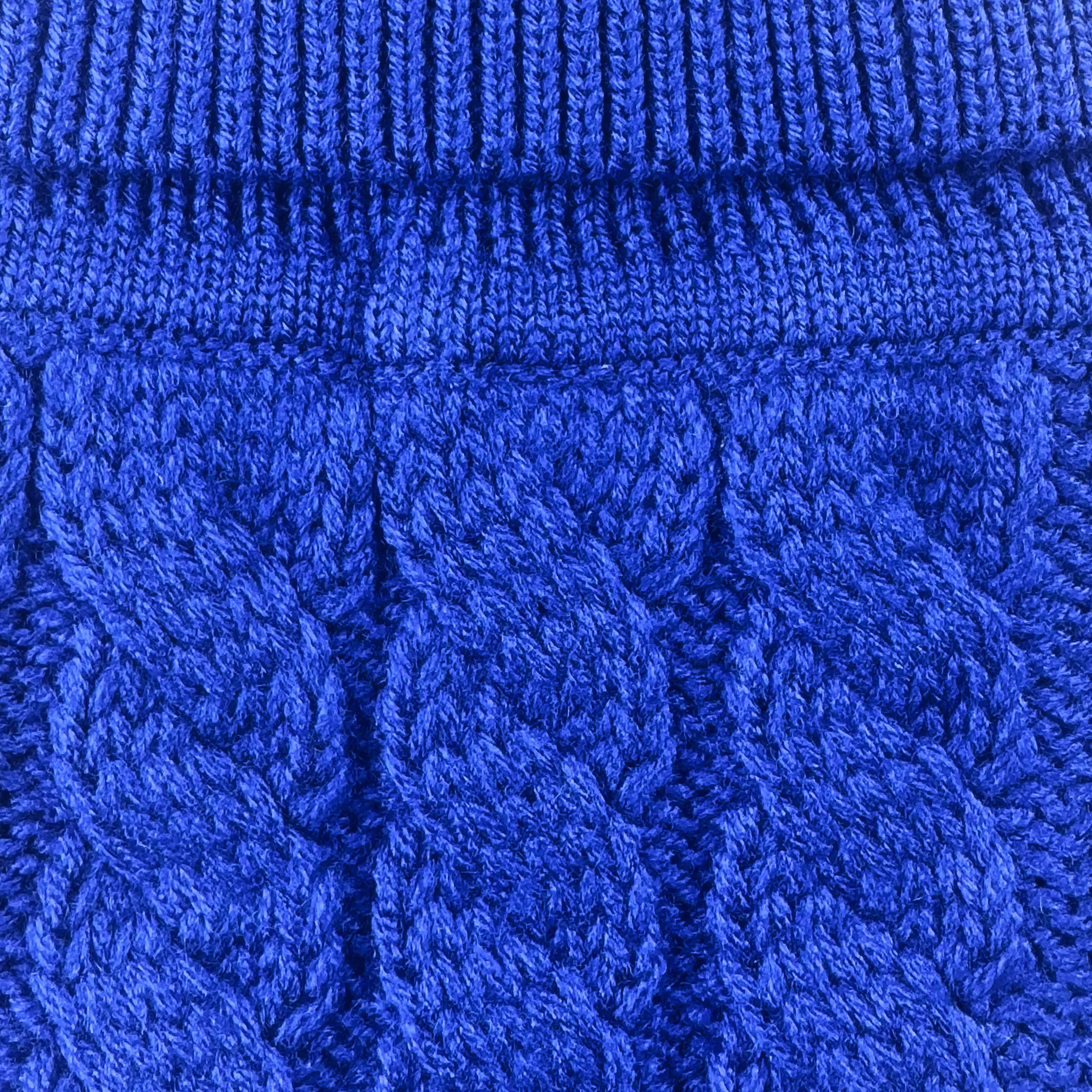 Royal Blue Cable-Knit Dog Jumper | Winter Warmth & Style for Your Dog