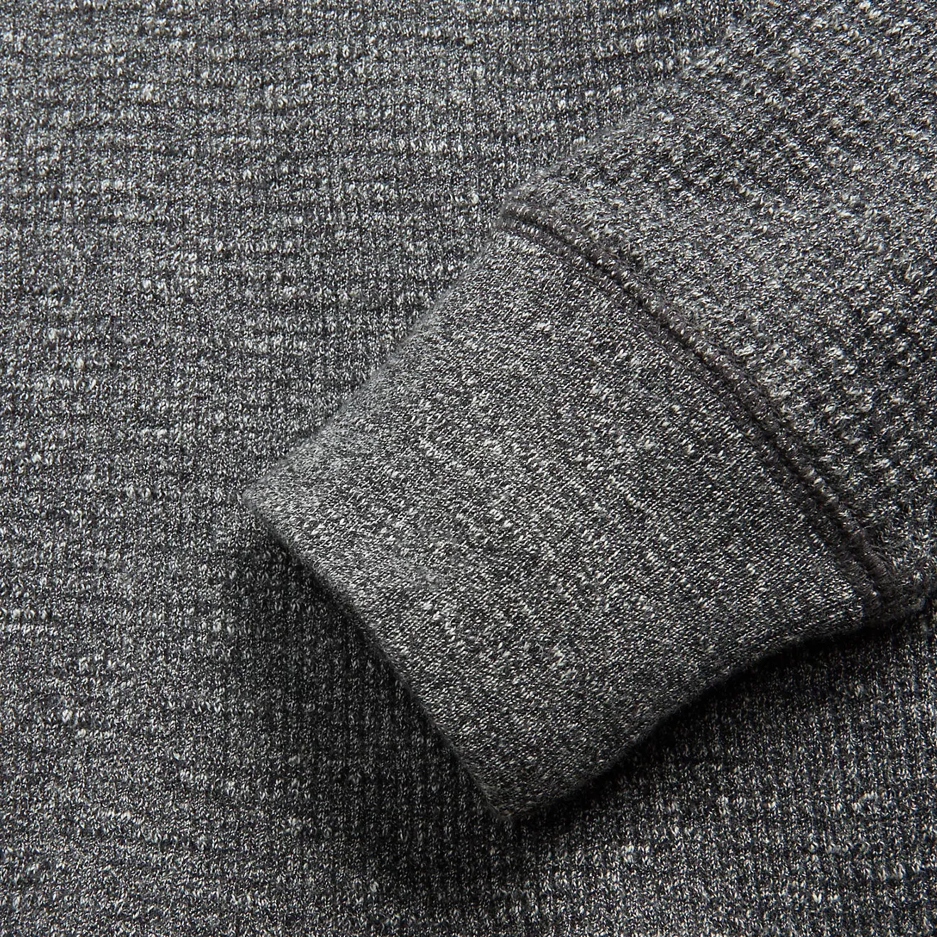 RRL by Ralph Lauren Garment-Dyed Waffle-Knit Henley Shirt Charcoal Heather