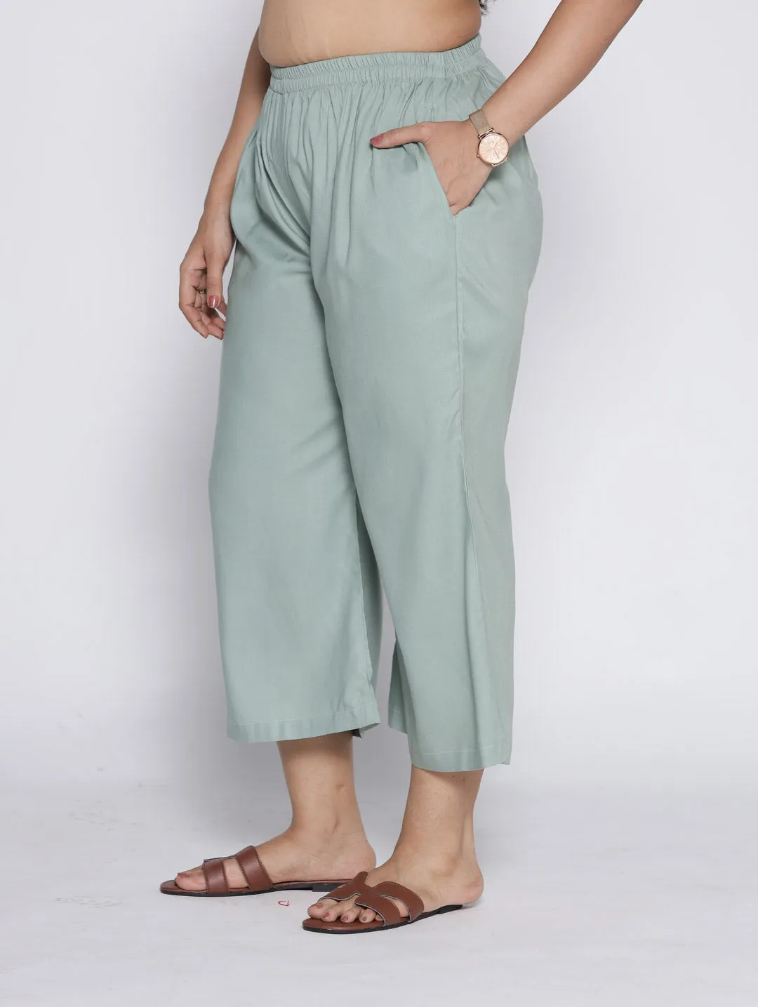 SageGreen Rayon Culottes