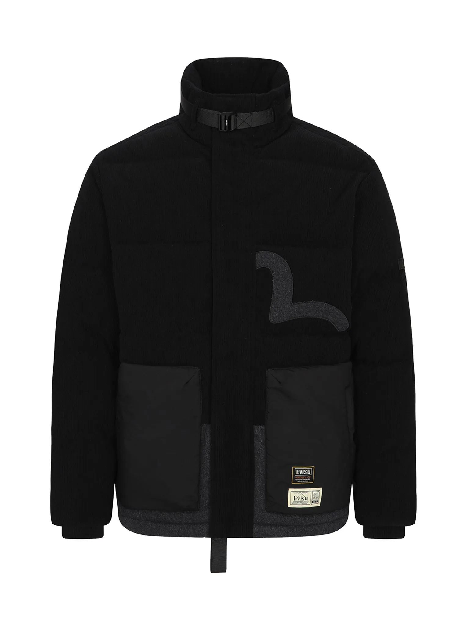 Seagull Appliqué Patchwork Down Jacket