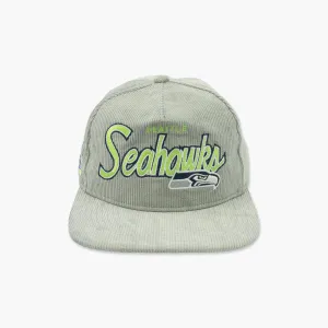 Seattle Seahawks Grey Script "Golfer" Corduroy Snapback