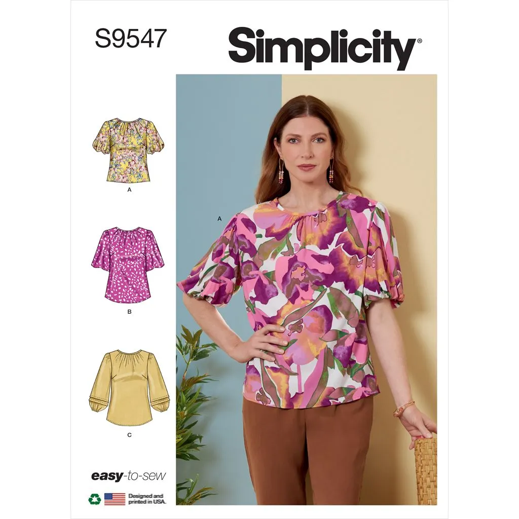 Simplicity Sewing Pattern S9547 Misses' Top and Tunic