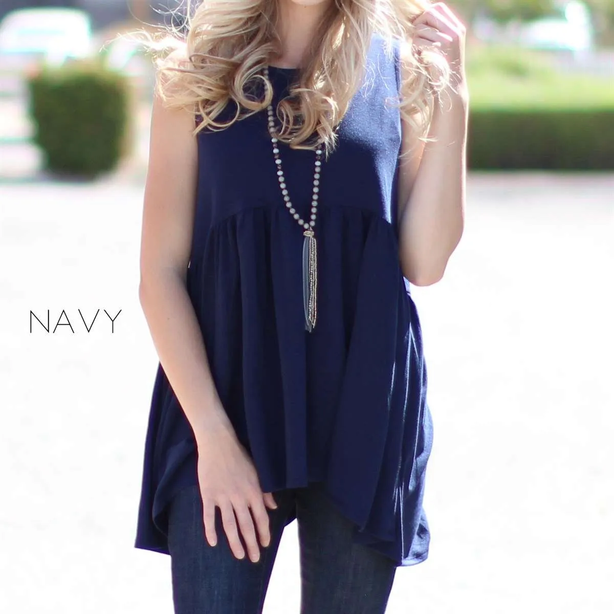 Sleeveless Tunic Top | S-XL