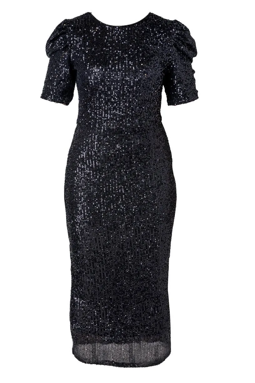 Starling Dress in Black Sequin - FINAL SALE