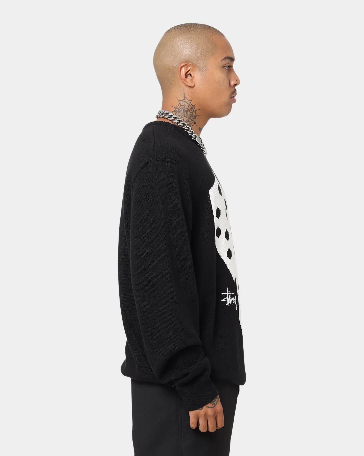 Stussy Dice Knit Crewneck Black