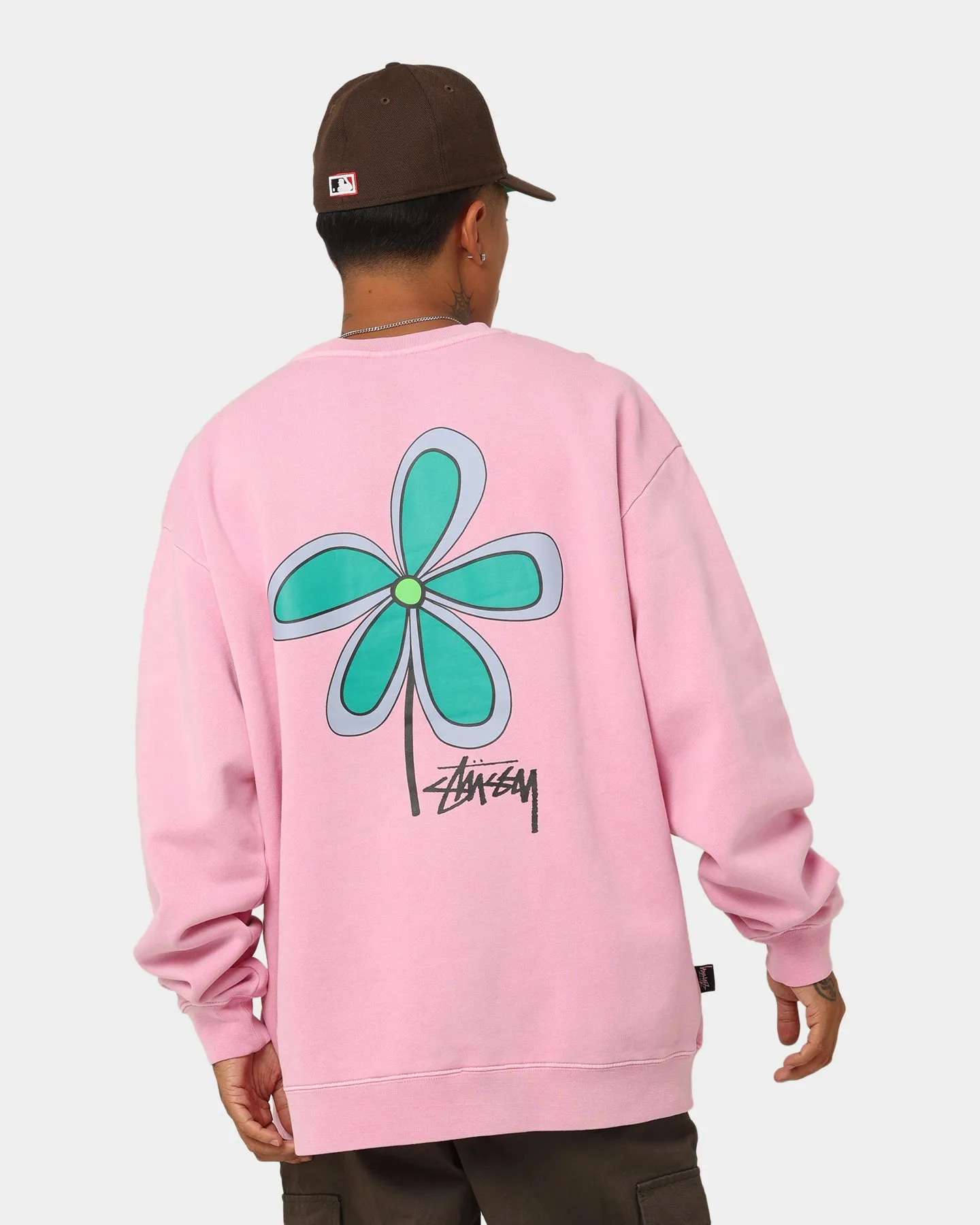 Stussy Pigment Flower 50/50 Crewneck Pigment Candy Pink