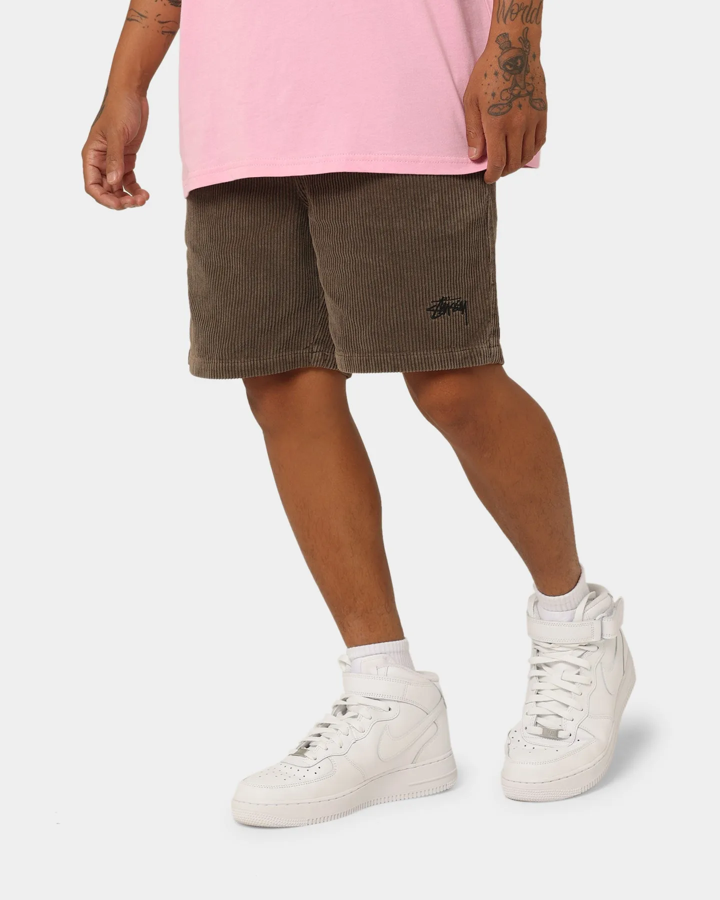 Stussy Wide Wale Corduroy Beach Shorts Pigment Brown