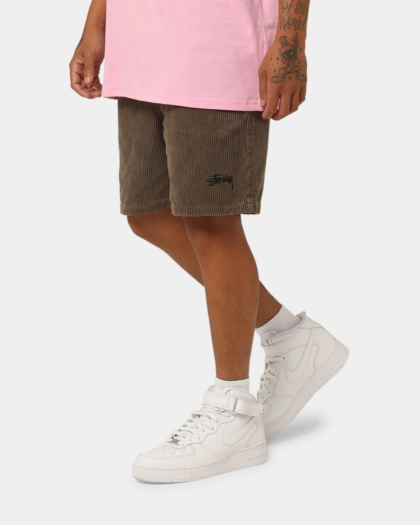 Stussy Wide Wale Corduroy Beach Shorts Pigment Brown